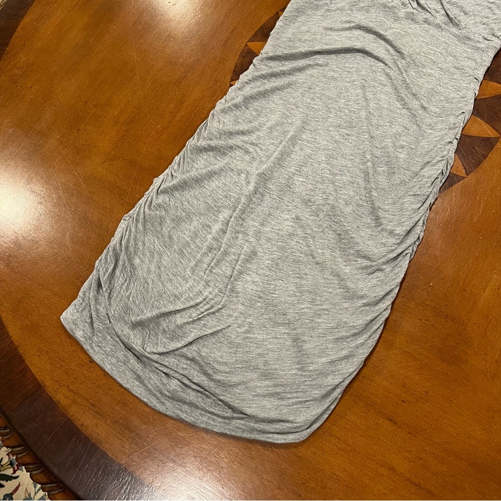 DVF Diane Von Furtenberg Angelina Ruched Jersey Dress Gray Medium Draped Mini - Picture 8 of 16